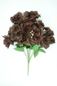 Chocolate Micro Peach Open Rose Bush With Veins x 12 (Lot of 1) SALE ITEM